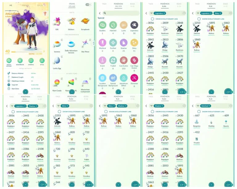 Level 40 | 50 Legendary : 51 Shiny | 4 Shiny Legendary : 3 Shiny Shadow | 21 Shadow Legendary : High CP Pokemons | All Tradable