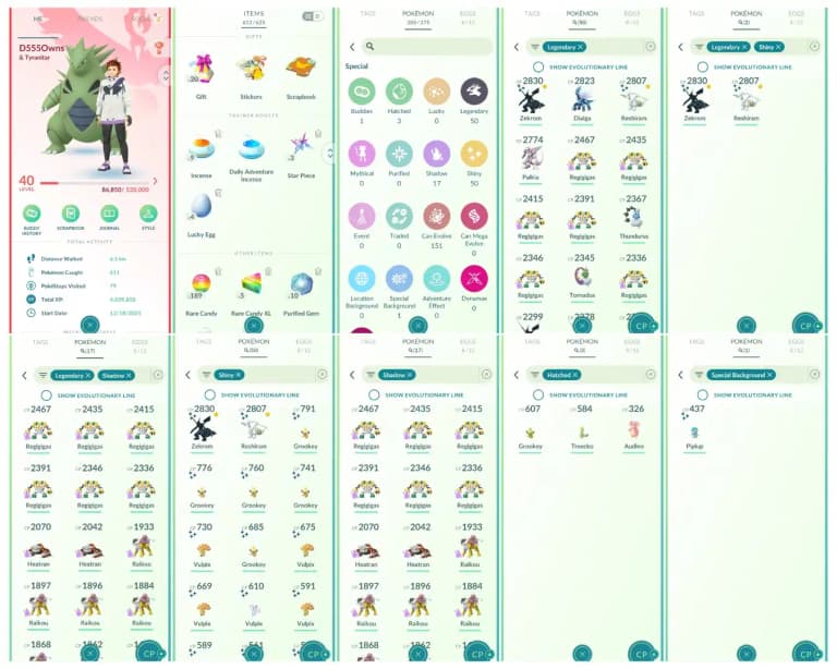 Level 40 | 50 Legendary : 50 Shiny | 2 Shiny Legendary : 19 Special | 17 Shadow Legendary : High CP Pokemons | All Tradable