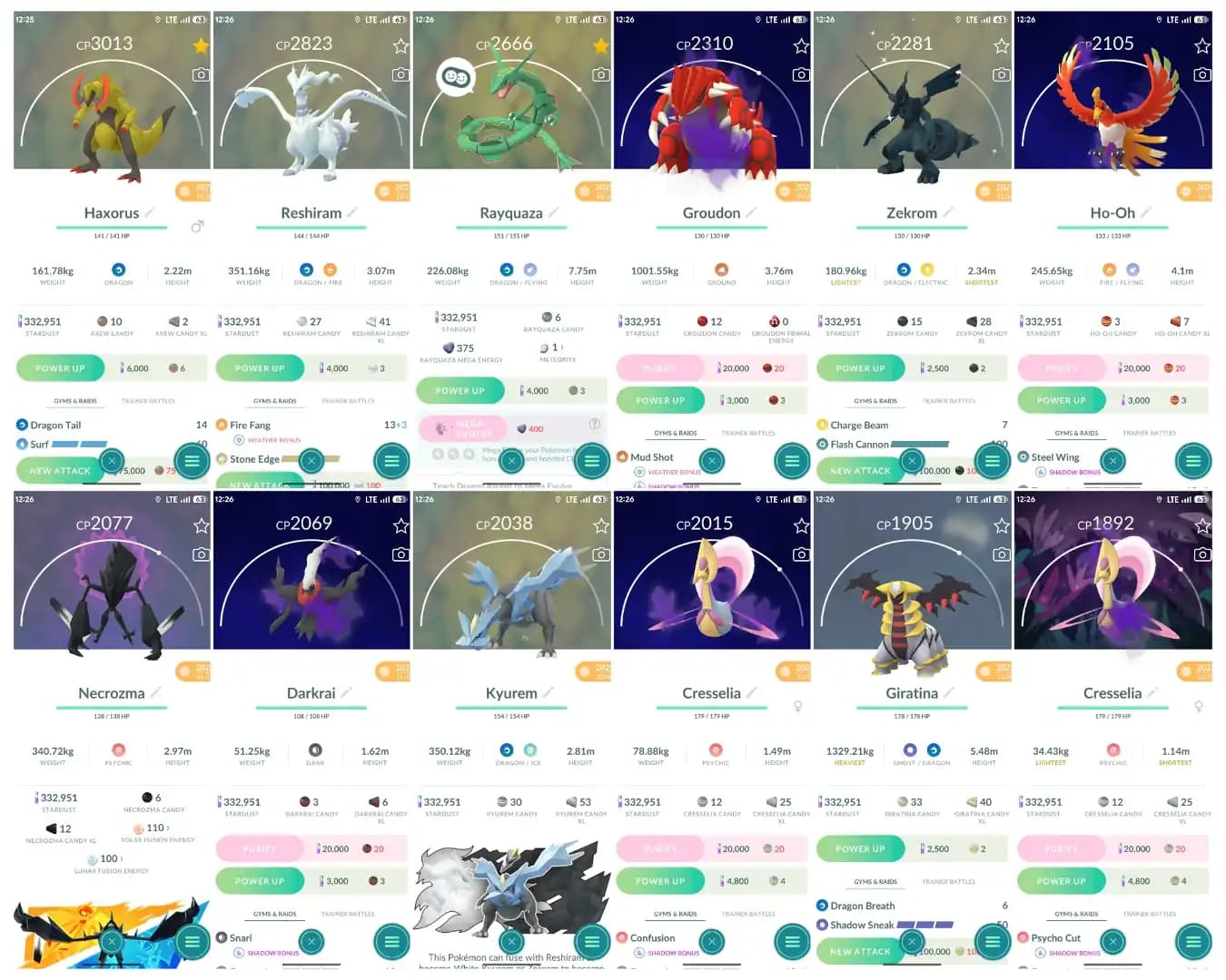 Level 40 | 61 Legendary : 53 Shiny | 2 Shiny Legendary : 3 Perfect iV100 | 11 Shadow Legendary : High CP Pokemons | All Tradable