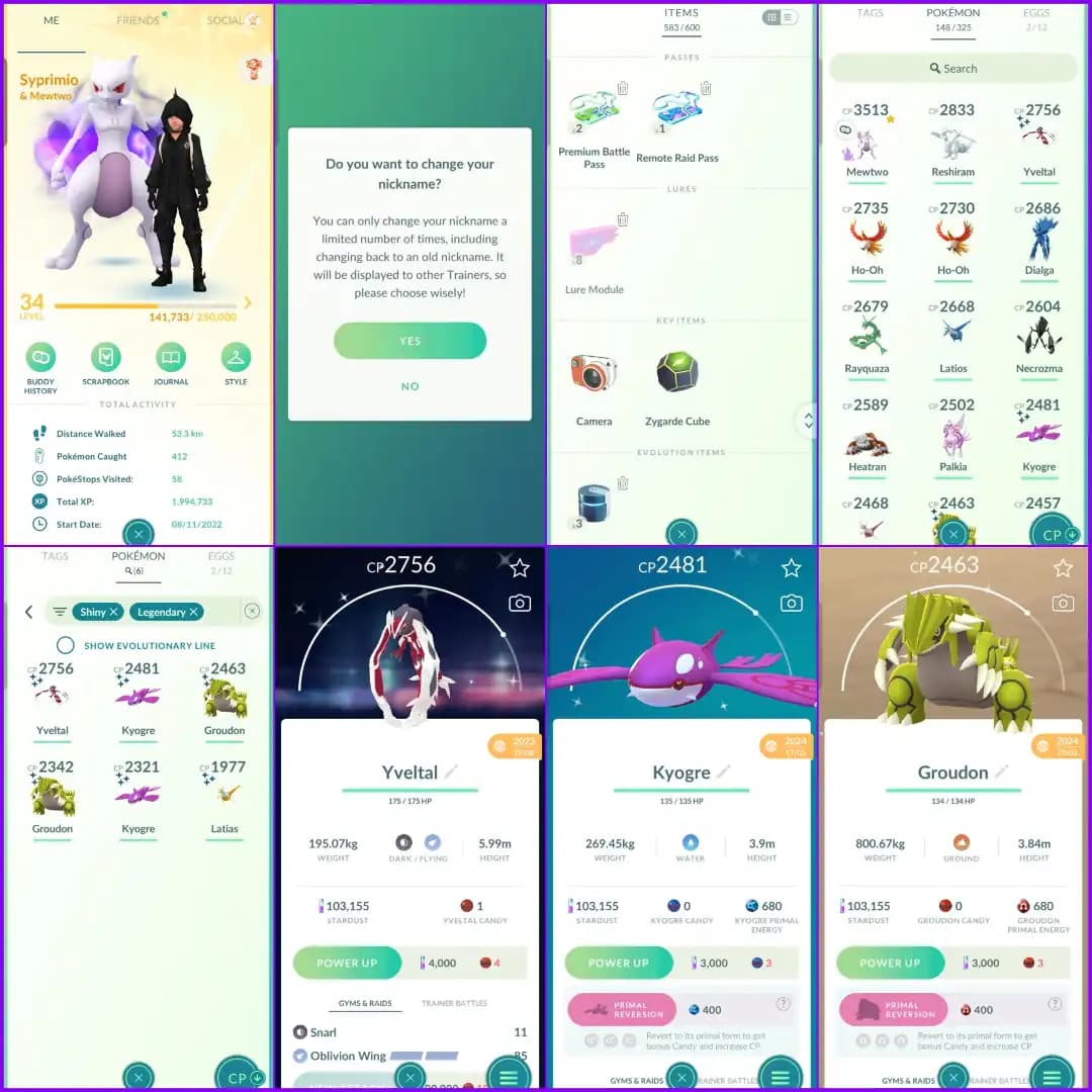 STACKED 2022 CREATION 🔥 6 Shiny Legendary 🔥 Name Changeable 🔥 Hundo Legend Rayquaza 🔥 Shadow Legend Mewtwo 🔥
