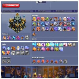 TH17 Beautiful Beast 🌹 Rare Cosmic Scenery 🌹 9 Epic Equipments 🌹 Strong Profile 🌹 1100 Plus CWL Medals 🌹 Fully Loaded Magic Items 🌹