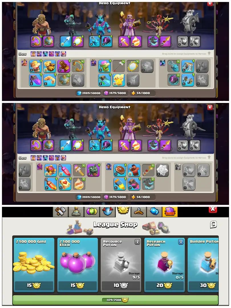 TH17 Beautiful Beast 🌹 Rare Cosmic Scenery 🌹 9 Epic Equipments 🌹 Strong Profile 🌹 1100 Plus CWL Medals 🌹 Fully Loaded Magic Items 🌹