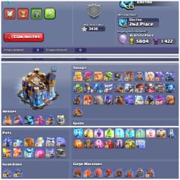 TH18 Rarest Ever Max 👑 28000 Gems 👑 Crazy Stacked Old Clash Trees 👑 10 Epic Equipments 👑 6 Epics Max 👑 Justice Scenery 👑