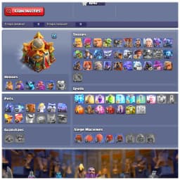 TH16 Mostly Max 🎨 Painter Scenery 🎨 7 Epic Equipments 🎨 Beast Profile 🎨 Walls and Defenses Max 🎨 500 Plus Starry Ores 🎨