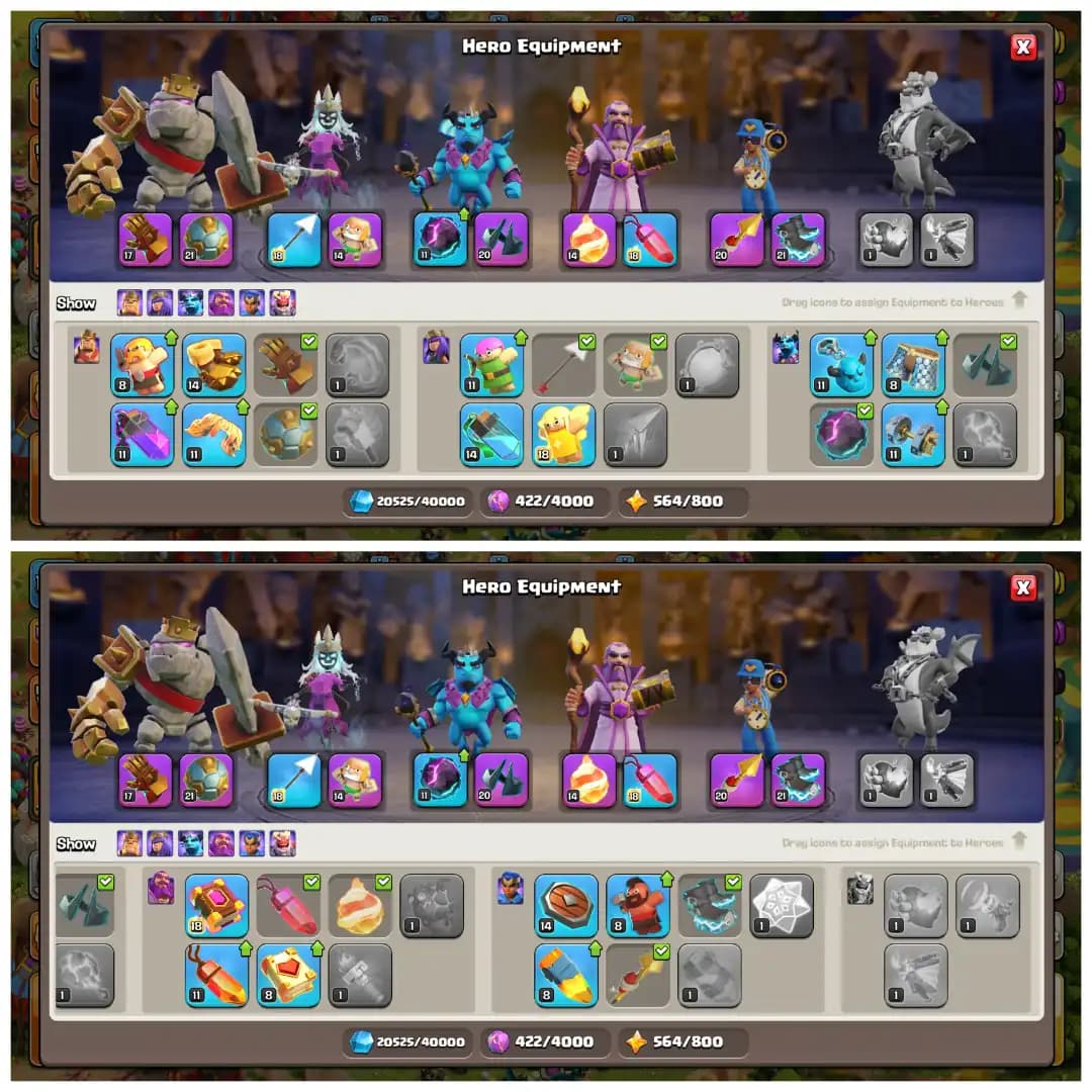 TH16 Mostly Max 🎨 Painter Scenery 🎨 7 Epic Equipments 🎨 Beast Profile 🎨 Walls and Defenses Max 🎨 500 Plus Starry Ores 🎨