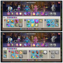 TH17 Near Max ⚡ XP 225 ⚡ 11 Epic Equipments ⚡ 17 Max Equipments ⚡ 13 Hero Skins ⚡ High Apprentice Levels ⚡ Near Max Profile ⚡