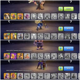 TH16 Near Max 🔥 XP 218 🔥 9 Epic Equipments 🔥 Heroes BK76 AQ90 MP58 GW57 RC34 🔥 Painter Scenery 🔥 10 Hero Skins 🔥
