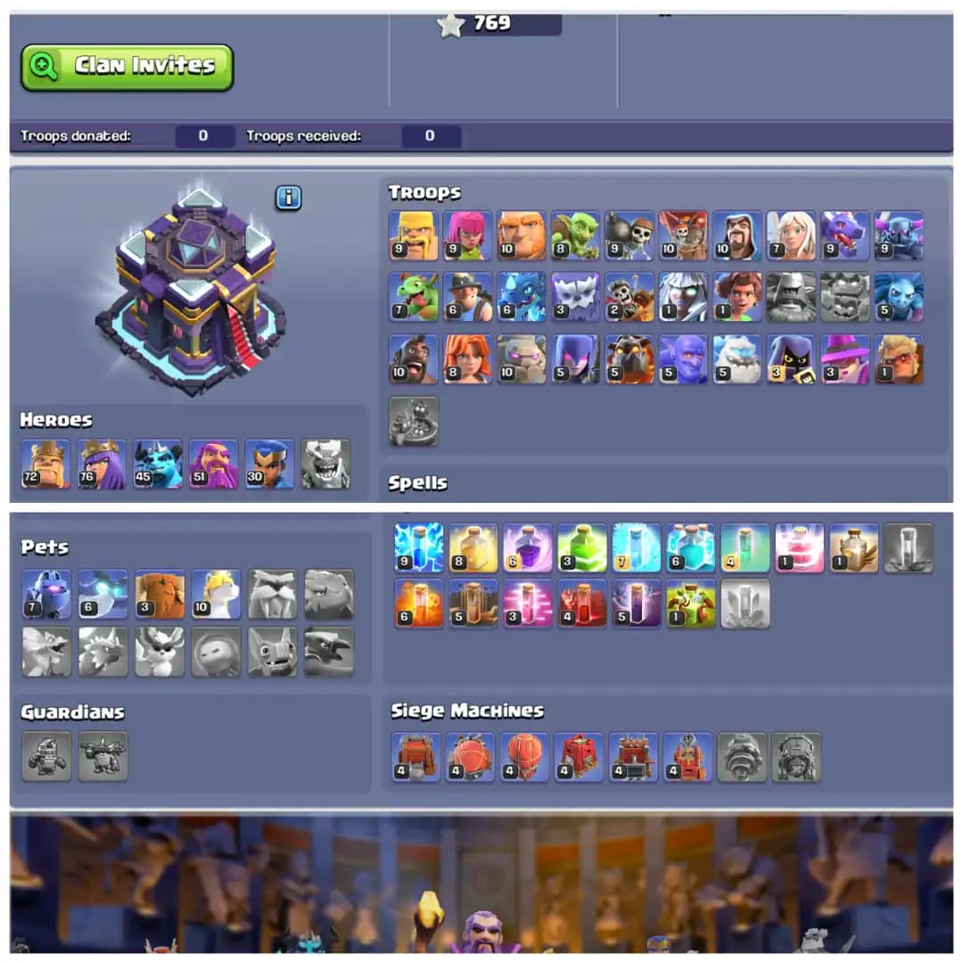 TH15 Semi Max ⚔️ XP 162 ⚔️ 9 Epic Equipments ⚔️ Heroes BK72 AQ76 MP45 GW51 RC30 ⚔️ Tough Defenses ⚔️ Strong Army Troops ⚔️