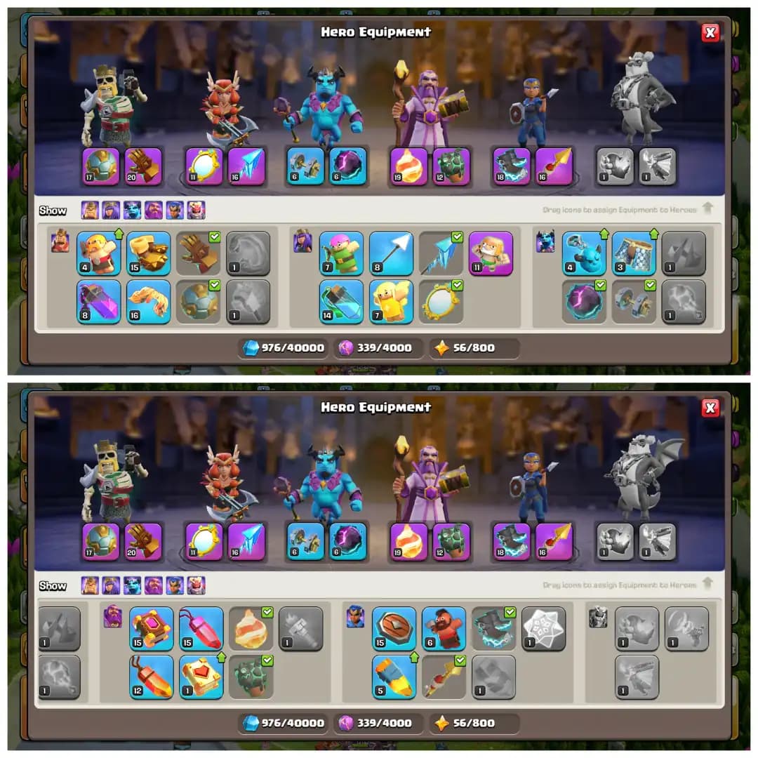 TH15 Semi Max ⚔️ XP 162 ⚔️ 9 Epic Equipments ⚔️ Heroes BK72 AQ76 MP45 GW51 RC30 ⚔️ Tough Defenses ⚔️ Strong Army Troops ⚔️