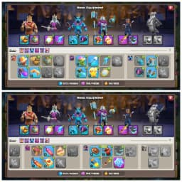 TH15 Semi Max 🧠 7 Epic Equipments 🧠 Heroes BK75 AQ79 MP43 GW52 RC28 🧠 Tough Defenses 🧠 Strong Army Troops 🧠 Free Name Change 🧠