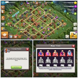 TH16 Semi Max 🔱 Walls Fully Maxed 🔱 5 Epic Equipments 🔱 Heroes BK57 AQ62 MP27 GW57 RC40 🔱 Free Name Change 🔱