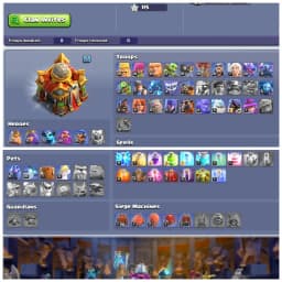 TH16 Premium Clash Base 🪷 Year of Fire Horse Scenery 🪷 Heroes BK80 AQ61 MP32 GW30 RC10 🪷 8 Epic Equipments 🪷 7 Skins 🪷