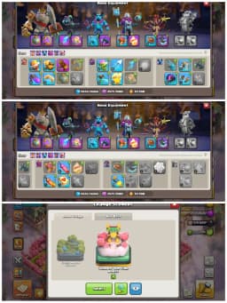 TH16 Premium Clash Base 🪷 Year of Fire Horse Scenery 🪷 Heroes BK80 AQ61 MP32 GW30 RC10 🪷 8 Epic Equipments 🪷 7 Skins 🪷