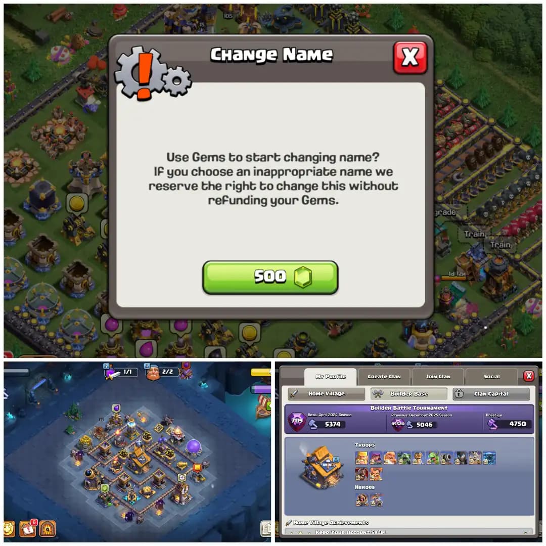 TH18 Mostly Maxed 🚀 XP 263 🚀 14 Epic Equipments 🚀 25 Equipments Max 🚀 3600 Plus War Stars 🚀 13 Hero Skins 🚀 Full Max Builder Hall 7K Rank 🚀