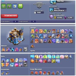 TH18 Rare Max Beast 🍀 28800 Gems 🍀 XP 279 🍀 Full Stacked Clash Trees 🍀 10 Epic Equipments 🍀 25 Total Max 🍀 2000 Plus CWL Medals 🍀
