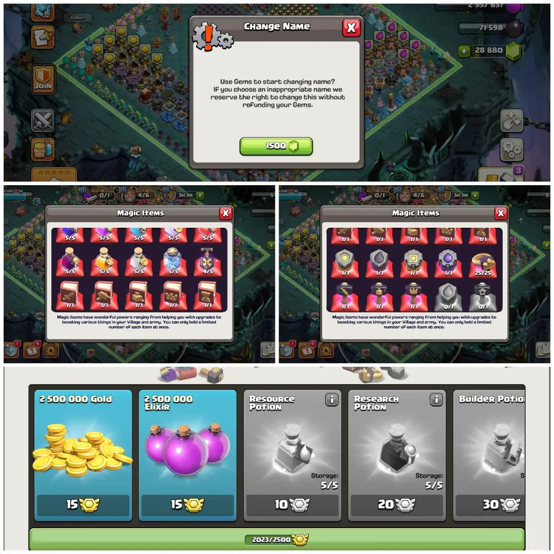 TH18 Rare Max Beast 🍀 28800 Gems 🍀 XP 279 🍀 Full Stacked Clash Trees 🍀 10 Epic Equipments 🍀 25 Total Max 🍀 2000 Plus CWL Medals 🍀