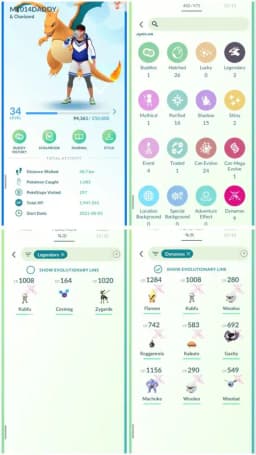 R149 | Level34 | 3 Legendary | 2 Shiny | Zygrade | Cosmong | 9 Dmax | Mini Account