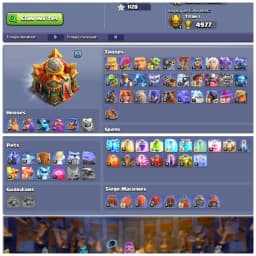 💎 TH16 MOSTLY MAX 💎 XP 218 💎 9 EPIC EQUIPMENTS 💎 BK 92 AQ 92 MP 67 GW 70 RC 43 💎 NAME CHANGEABLE 💎 STACKED OBSTACLES 💎 INSTANT DELIVERY
