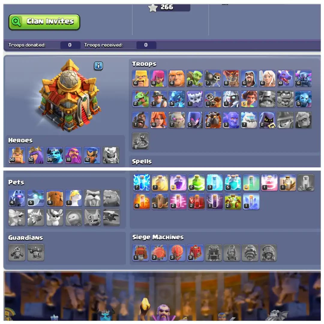 🛡️ TH16 DONATION ACCOUNT 🛡️ BLUE WALLS 🛡️ 3 EPIC EQUIPMENTS 🛡️ BK 50 AQ 52 MP 26 GW 18 RC 12 🛡️ FREE NAME CHANGE 🛡️ 240 MEDALS 🛡️
