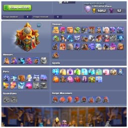 🏆 TH16 99% MAXED 🏆 XP 199 🏆 12 EPIC EQUIPMENTS 🏆 BK 86 AQ 95 MP 57 GW 61 RC 45 🏆 MAX WALLS AND DEFENSES 🏆