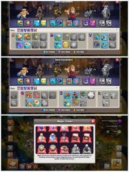 ☘️ TH14 MAX ACCOUNT ☘️ 2 SCENERIES ☘️ RARE HIGH SEAS ☘️ MAX HEROES ☘️ 9 HERO SKINS ☘️ 3 EPIC EQUIPMENTS ☘️ 560 STARRY ORES ☘️