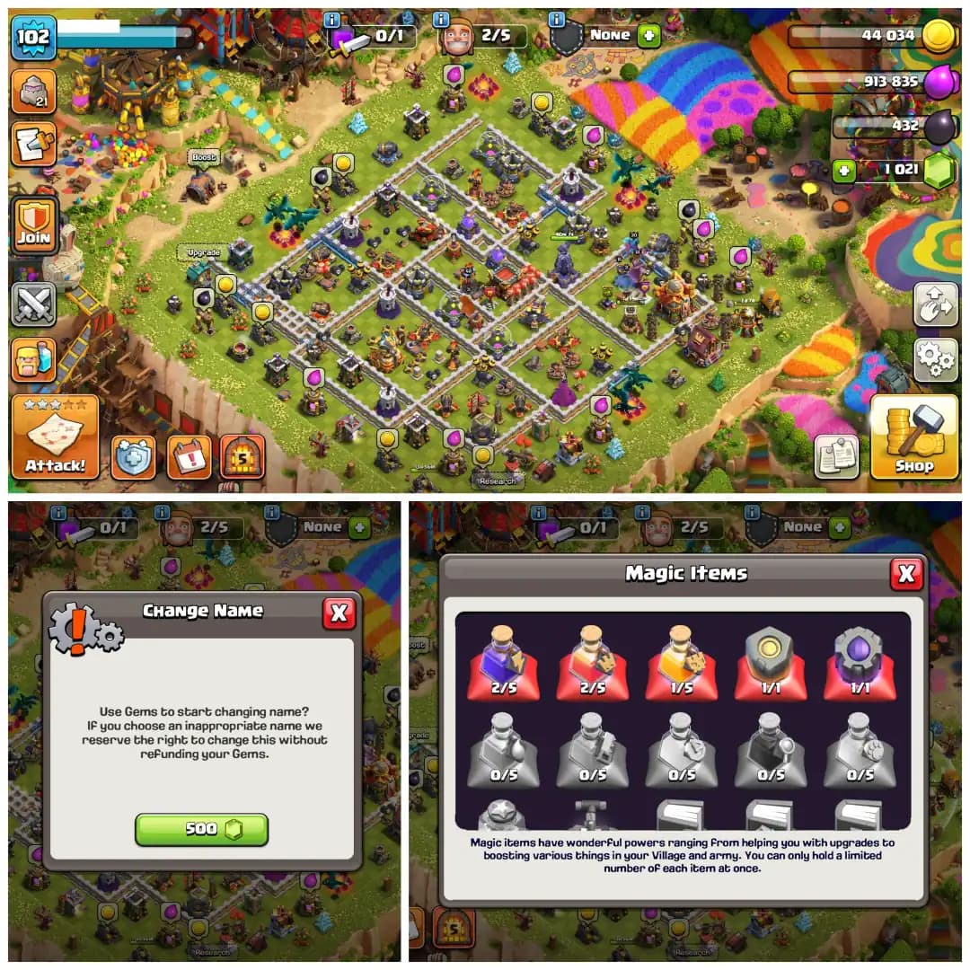 🎨 TH16 PERFECT DONATION 🎨 XP 102 🎨 9 EPIC EQUIPMENTS 🎨 BK 48 AQ 59 MP 30 GW 13 RC 6 🎨 PAINTER SCENERY 🎨 WHITE WALLS 🎨