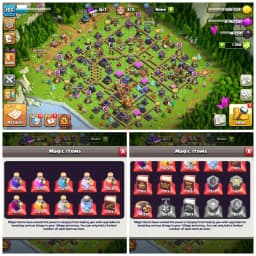🔱 TH16 SEMI MAX 🔱 XP 155 🔱 4 EPIC EQUIPMENTS 🔱 BK 62 AQ 63 MP 42 GW 36 RC 22 🔱 GOLDEN WALLS 🔱 6 SKINS 🔱 LOADED ITEMS 🔱