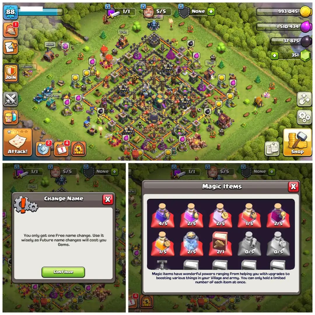 🪙 TH14 DONATION ACCOUNT 🪙 BK 33 AQ 29 MP 40 GW 15 RC 14 🪙 FREE NAME CHANGE 🪙 STACKED MAGIC ITEMS 🪙