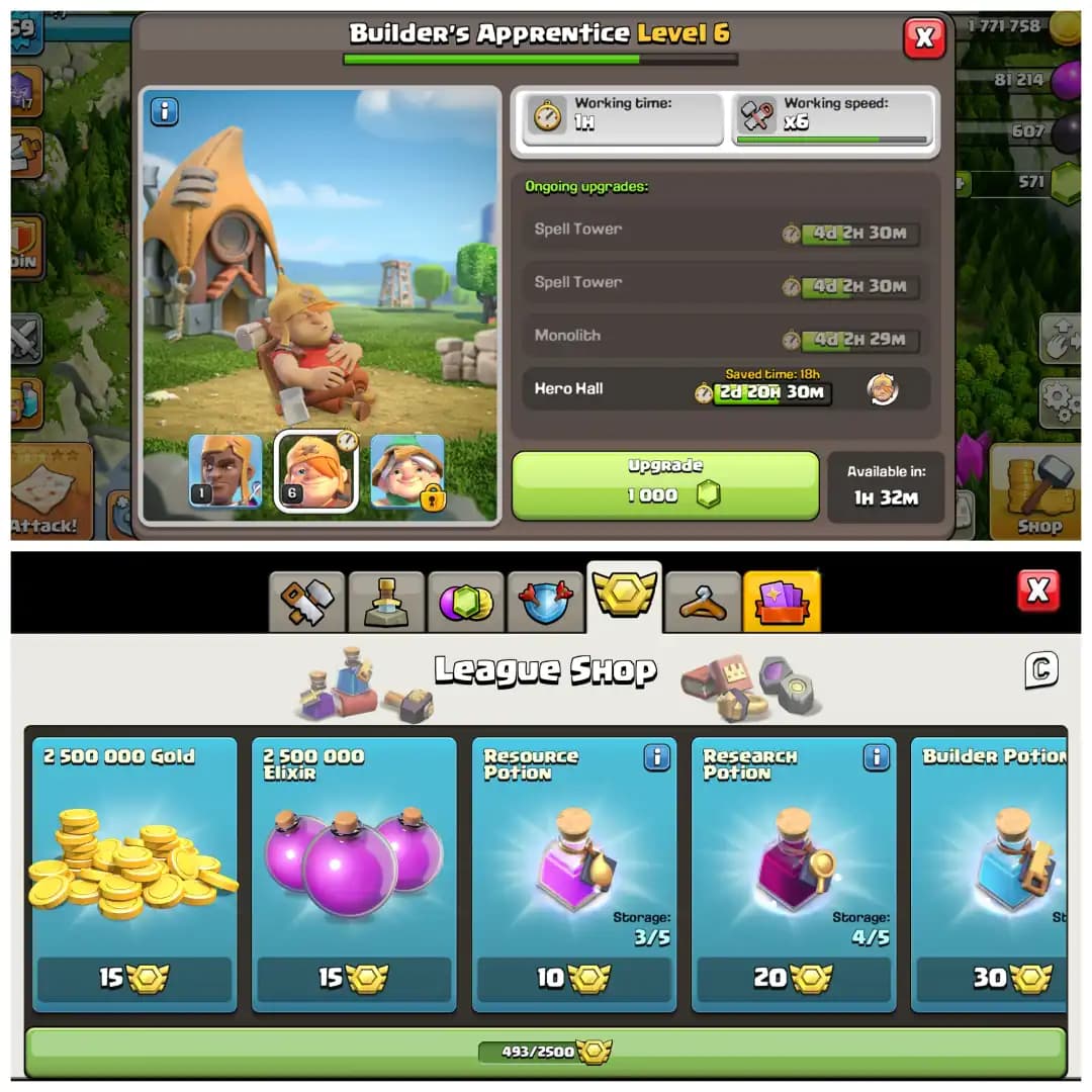 🔥 TH15 SEMI MAX 🔥 XP 159 🔥 490 CWL MEDALS 🔥 BK 54 AQ 54 MP 32 GW 27 RC 1 🔥 LEVEL 6 BUILDER APPRENTICE 🔥