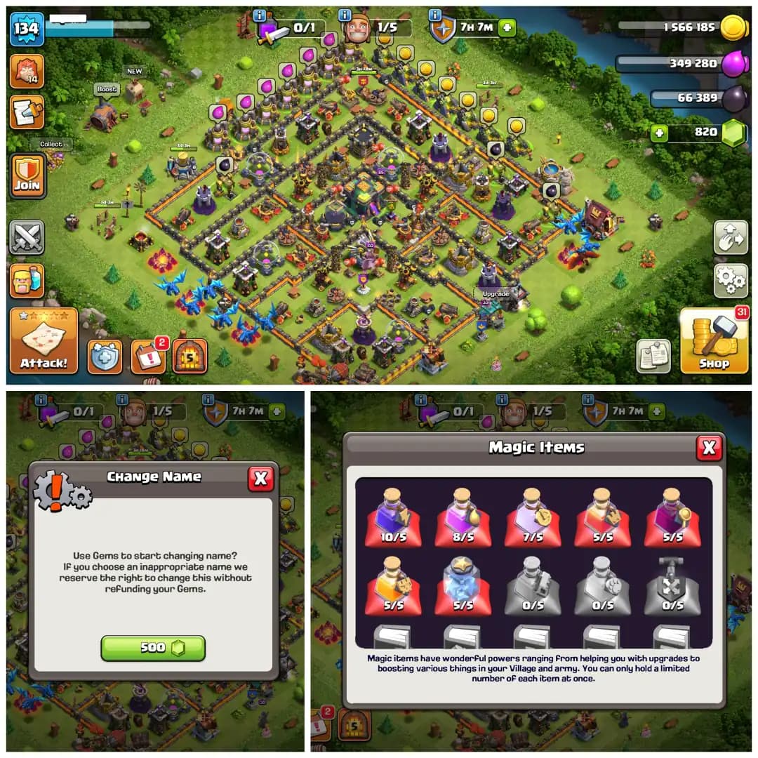 📜 TH14 DONATION ACCOUNT 📜 XP 134 📜 BK 48 AQ 45 MP 24 GW 16 RC 2 📜 NAME CHANGEABLE 📜 STACKED ITEMS 📜