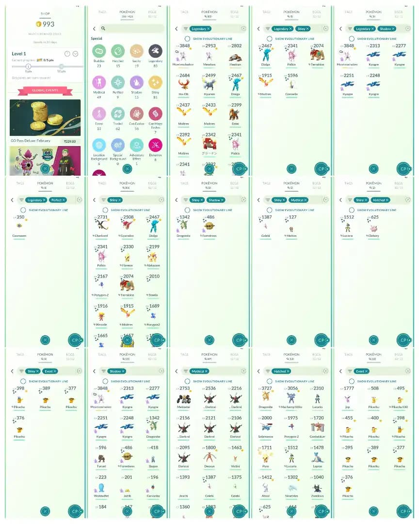 👑 LEVEL 49 RARE 2019 ACCOUNT 👑 SHINY LUCA HAT PIKACHU 👑 SHINY HATCHED LUCARIO 👑 SHINY MYTHICAL CELEBI 👑 SHADOW LEGEND MEWTWO 👑