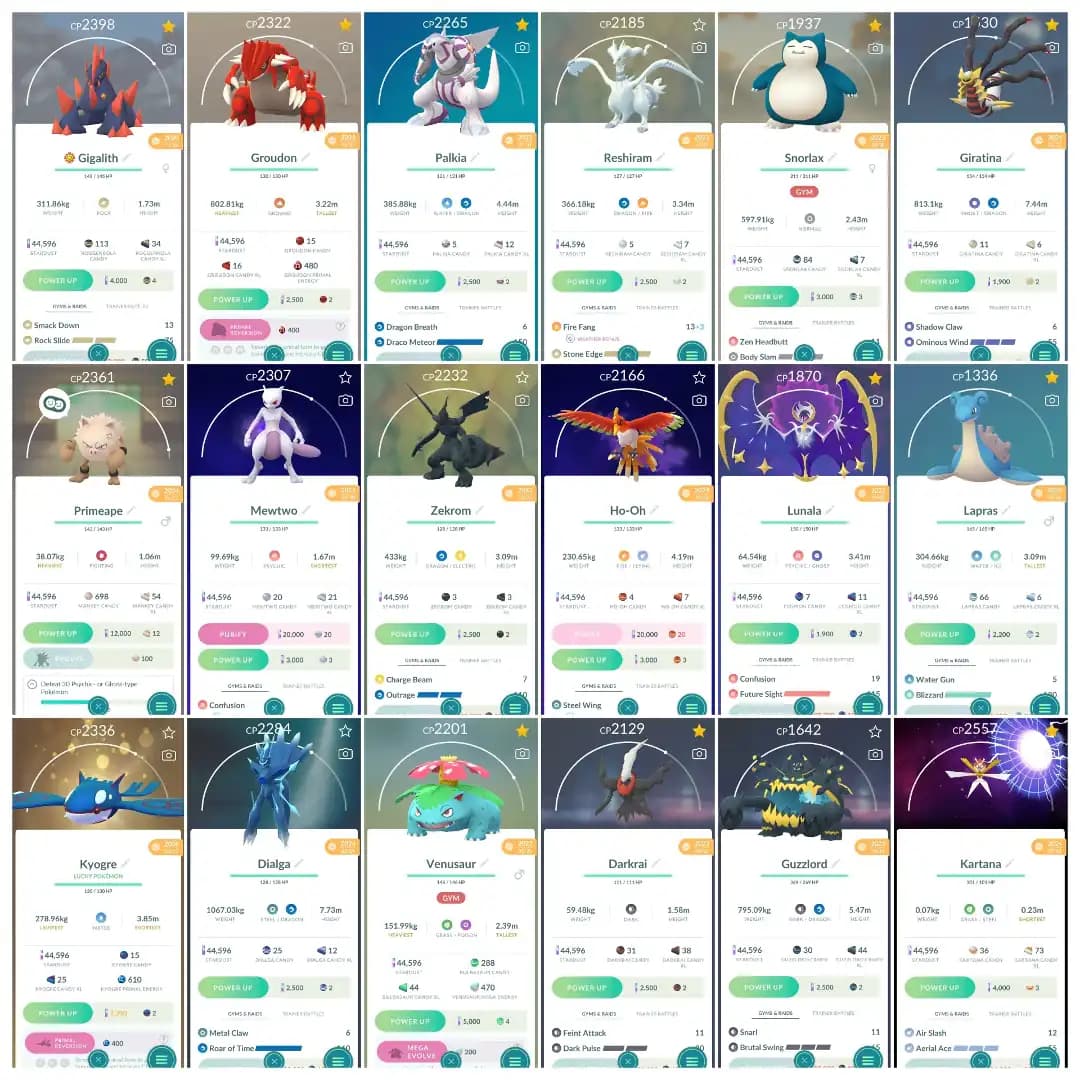🔥 LEVEL 58 RARE 2016 CREATION 🔥 899 POKECOINS 🔥 GALAR ARTICUNO 🔥 2 SHADOW LEGEND MEWTWO 🔥 SHINY MYTHICAL CELEBI 🔥 16 PERFECT IV 100 🔥