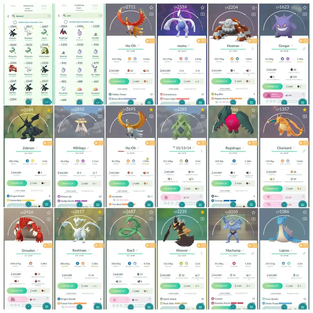 🌟 LEVEL 40 VALOR 2022 CREATION 🌟 SHINY LEGENDARY HO OH 🌟 RESHIRAM 🌟 53 LEGENDARY 🌟 41 SHINY 🌟 RAYQUAZA ZEKROM GROUDON 🌟