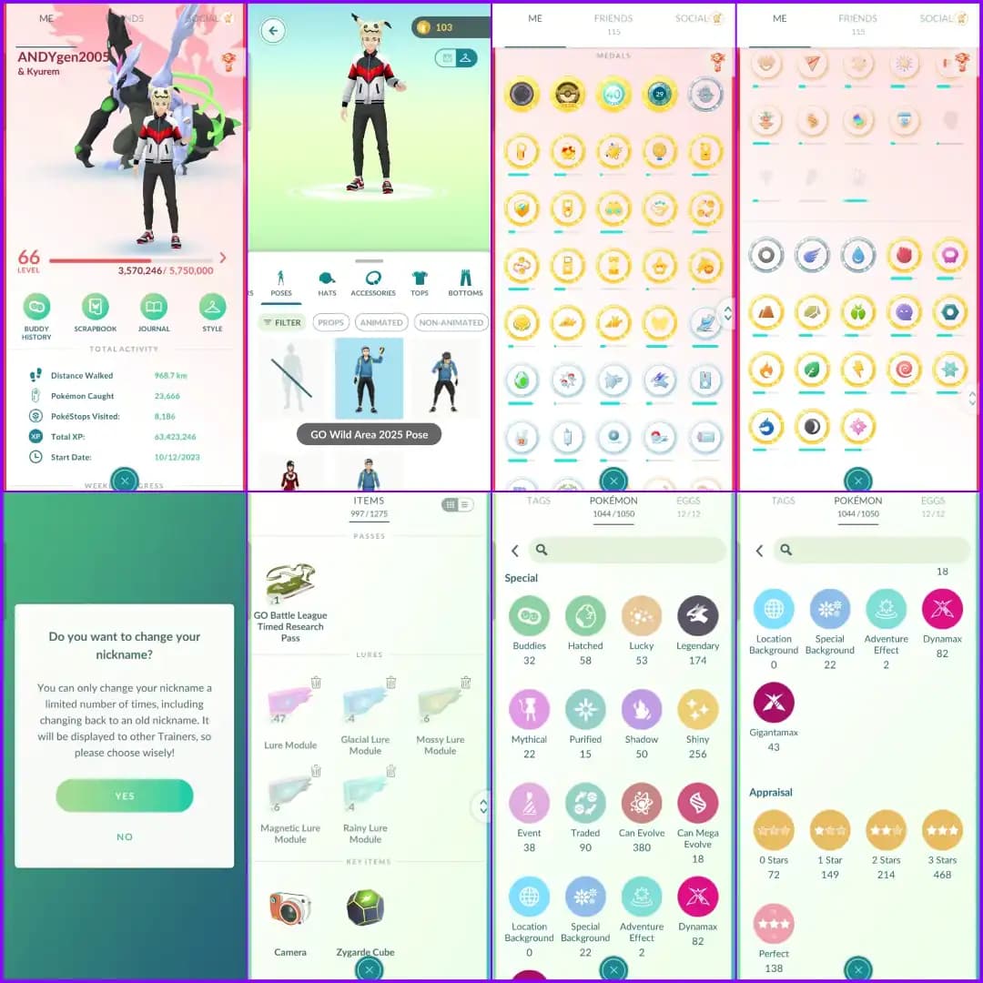 👑 LEVEL 66 ULTRA RARE STACKED 👑 256 SHINY 👑 174 LEGENDARY 👑 21 SHINY LEGENDARY 👑 NAME CHANGEABLE 👑 FULLY STACKED 👑 RARE POKEMON 👑